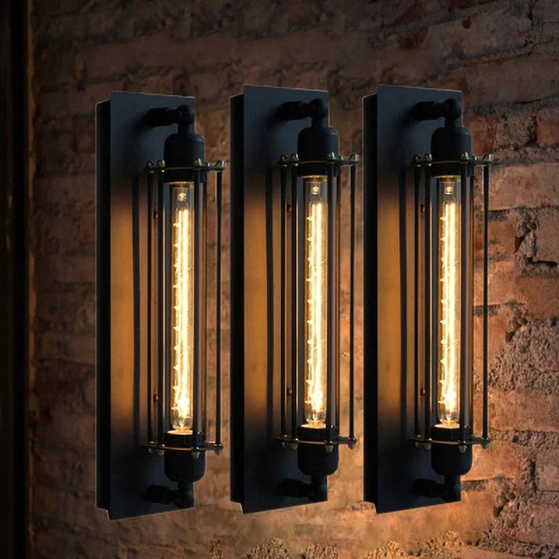 Axyaa Retro Industrial Iron Wall Light for Indoor LED Lighting