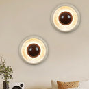 Axyaa Retro Round Stone Wall Lamp for Bedroom and Living Room