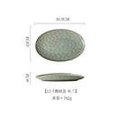 Axyaa Oval Sashimi Plate, High-End Ceramic Tableware for Fish Barbecue