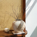 Axyaa Wabi-Sabi Ceramic Vase, Retro Earthenware Jar, High-End Flower Arrangement, Living Room Decor