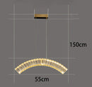 Axyaa Crystal Chandeliers: Modern LED Ceiling Hanging Lights for Living Room