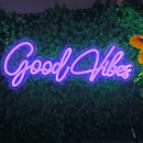 Axyaa Good Vibes Only Neon Light Sign 55x22CM for Bar KTV Room Bedroom Party