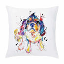 Axyaa Painted Dog Decorative Soft Sofa Bed Pillow Cover in Cartoon Puppy Design