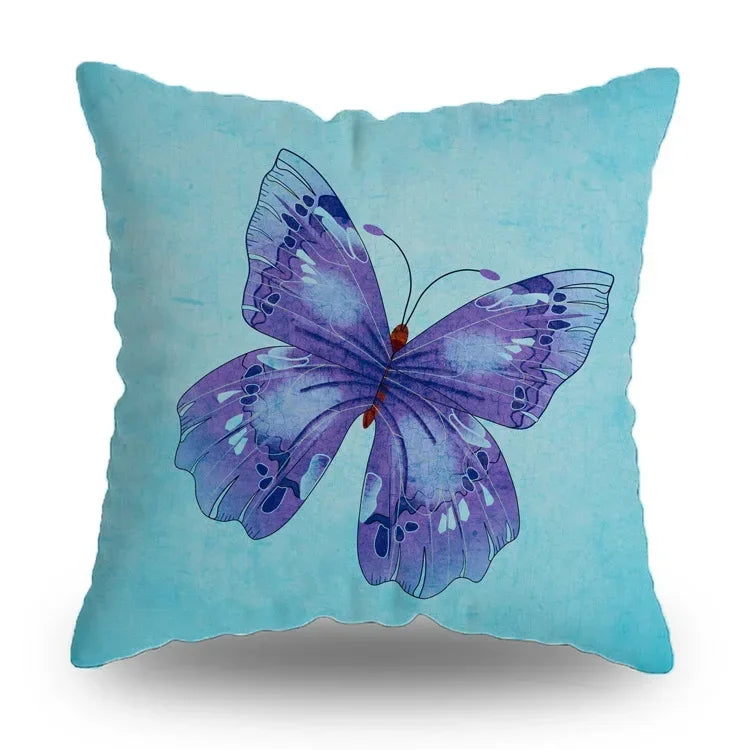 Axyaa Retro Butterfly Pattern Pillowcase 45x45cm Decorative Cushion Cover