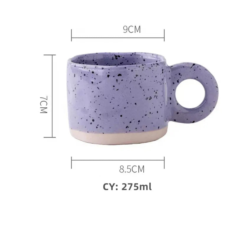Axya Ceramic Splash Ink Couples Tea Coffee Cup Set