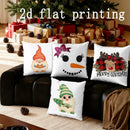 Axyaa Christmas Gnomes & Snowman Pillow Covers for Sofa, Bedroom, Car