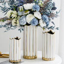 Axyaa Gilded Ceramic Vase for Flowers Desk Decoration - Nordic Home Decor