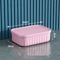 Axyaa Solid Color Storage Box with Cover - Household Organizer for Snacks, Cosmetics, Toys, Clothes