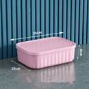 Axyaa Solid Color Storage Box with Cover - Household Organizer for Snacks, Cosmetics, Toys, Clothes