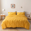 Axyaa 3D Flower Duvet Cover Set, Reversible Quilt Covers + Pillowcase, Solid Color, Home Bedding Essentials