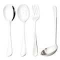 Axyaa Mirror Gold Stainless Steel Flatware Set - 4Pcs Dinnerware Cutlery Kit