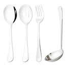 Axyaa Mirror Gold Stainless Steel Flatware Set - 4Pcs Dinnerware Cutlery Kit