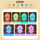 Axyaa Duck Patting Silicone Night Light for Kids Bedroom Decor & Sleep, Rechargeable LED Lamp