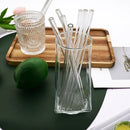 Axyaa Glass Straw Set: Reusable Straws for Smoothies & Cocktails