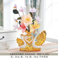 Axyaa Swan Wedding Gift Ceramic Vase Home Decor Craft Livingroom TV Table Figurine