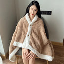 Axyaa Thermal Shawl Blanket: Thick Coral Fleece, Multi-functional, Cozy Lamb Fleece Blanket