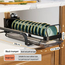Axyaa Kitchen Pull-out Drainer Storage Rack for Sink Cabinet Tableware Organizing