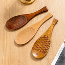 Axya Fish Rice Spoon: Japanese and Korean Kitchen Cutlery and Wooden Spoon