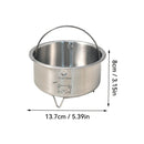 Axyaa Stainless Steel Steamed Egg Bowl Holder Stackable Rice Stew Kitchen Tableware