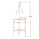 Axyaa Triangle Wood Wall Shelf Boho Decor Stand for Living Room Bedroom