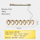 Axyaa Gold Ring LED Pendant Chandelier Ceiling Light Nordic Designer Fixture