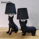 Dog Table Lamp Bedroom Bedside Light Modern LED Puppy Desk Lighting by Axyaa