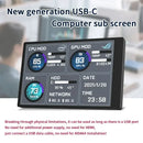 Axyaa 3.5" USB Type C Secondary Screen for PC CPU GPU RAM Monitor Display