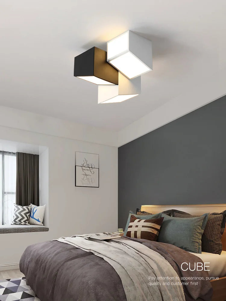 Axyaa Geometric Ceiling Lamp for Modern Minimalist Bedrooms