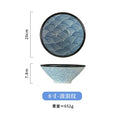 Axyaa Ramen Bowl Sea Ripple Large Soup Bowl for Commercial and Household