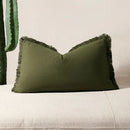 Axyaa Boho Tassel Throw Pillow Cover - Soft Breathable Decorative Cushion - 30x50 45x45 50x50