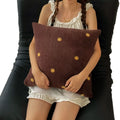 Axyaa Sheep Wool Throw Pillow: Cartoon Small Fresh Design for Living Room & Bedroom, 45x45cm