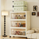 Axyaa 45cm Double-Door Storage Cabinet, Swivel Casters, Heavy-Duty, Kitchen/Bedroom/Living Room/Bathroom