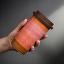 Ceramic Axyaa Coffee Cup with Silicone Cover - Set of 2