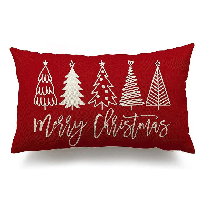 Christmas Snowman Tree Pillowcase - Axyaa Home Decoration Gift Suite