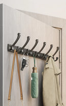 Axyaa Black/Gun Grey Wall Rack Bathroom Kitchen Hook Organizer Storage Shelf