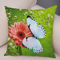 Axyaa Butterfly Flower Pillow Cover 45*45cm for Home Sofa Decor