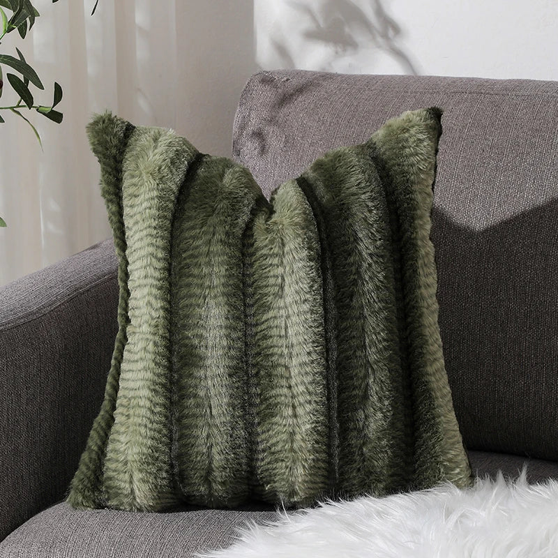 Axyaa Winter Plush Pillow Cover - Cozy Home Decor for Sofa, Couch, Bed