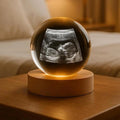 Axyaa Custom Crystal Ball LED Night Light - Personalized Desk Decor Gift