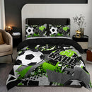 Axyaa Football Bedding Set: Duvet Cover & Pillowcase Set for Cozy Bedroom