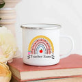 Axyaa Custom Teacher Name Enamel Mug Handle Drinkware Gift