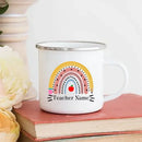 Axyaa Custom Teacher Name Enamel Mug Handle Drinkware Gift