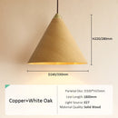 Axyaa Quiet Wind Walnut Wood Chandelier: Nordik White Oak Home Pendant Light
