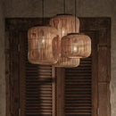 Axyaa Handmade Rattan Pendant Lamp LED Chandelier for Home Decor