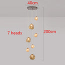 Axyaa Nordic LED Chandelier Modern Irregular Lampshade Living Room Decor