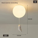Axyaa Bear Cartoon Kids Pendant Light Bedroom Children's Room Decor LED