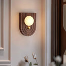 Axyaa Marble LED Wall Lamp - Brown Metal Sconce for Stairs, Bedroom, Restaurant, Aisle