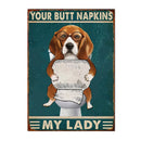 Axyaa Funny Butt Napkins Poster for Home Hotel Cafe Decor