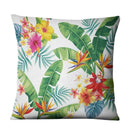 Luxurious Axyaa Succulent Cactus Flower Printed Linen Throw Pillow Case