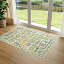Floral Print Luxury Living Room Rug by Axyaa