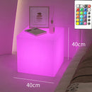 Axyaa RGB Cubic Floor Lamp: 16 Colors, Dimmable, Rechargeable/AC Powered
